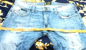 Jeans designer unique piece Blue XXL,Free