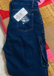 Women's Blue Cargo Jeans