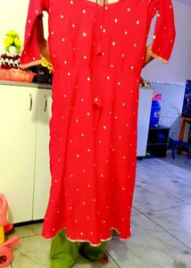 red color ka frock suit fullumbrella with salwar