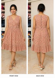Chic Floral Print Sleeveless Dress