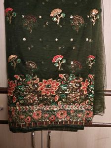 embroidered saree