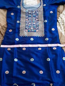 beautiful royal blue Afghani pant set