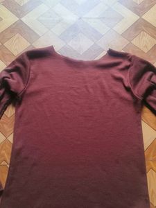 Cozy Maroon Long Sleeve Top