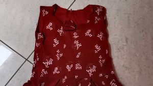 Maroon Floral Ethnic Gown