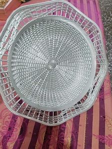 Decorative Silver Tray Basket