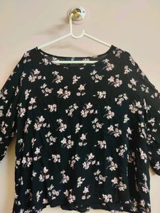🔥BUY1GET1🔥Black Floral Top For Women