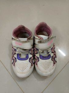 Cute White & Pink Sneakers