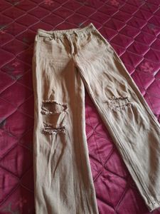 Brown Straight Leg Jeans