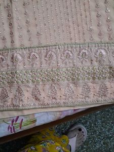 Peach Embroidered Kurta