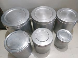 aluminum dabba, grocery container, big utensil com