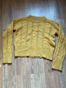 Mustard Cable Knit Sweater