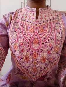 Embroidered Purple anarkali dress