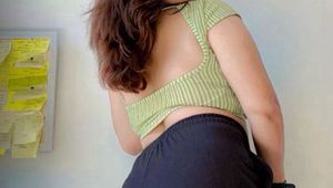 Chic Olive Green Ribbed Wrap-Style Crop Top – Soft