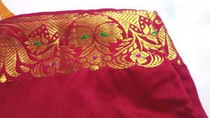 Red Silk Saree with Blouse