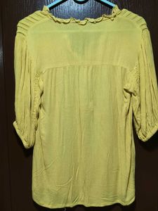 Yellow Button-Down Tunic Top
