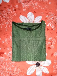 Free gift 🎁 &amp; Olive Green Lace Bell Sleeve Top