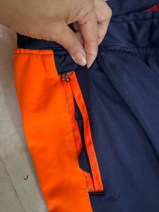 unisex Puma Track Pants - Navy &amp; Orange