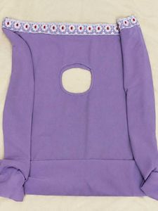 Embroidered Lavender Chikan Blouse