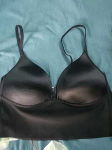 Sleek Black Longline Bra
