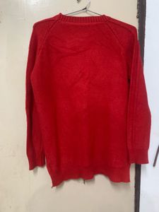 Cozy Red Knit Sweater