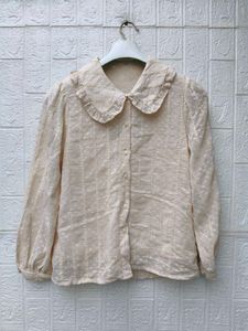 New with tag Korean Elegant Lace Collar Blouse
