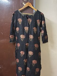 style up black kurta