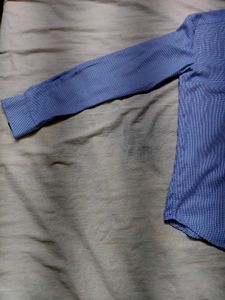 Men's Blue Checkered Formal Shirt