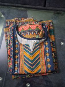 Vibrant Printed Kurta Set with Dupatta