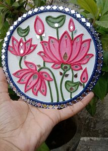 Handcrafted Lotus Lippan Art (6 Inches)