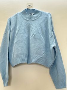 H&amp;M Women Blue Solid Acrylic Jumper