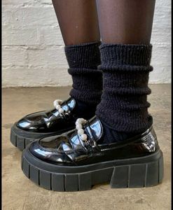 Upper Beads Detailed Black Loafers for Women