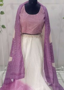 Stunning Lavender Cancan Indo western set 💜