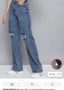 sassafras Stylish Blue Wide Leg Jeans