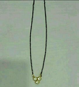 Set 2 Moti Metal Ki Chudiya &amp; Diamond Mangalsutra