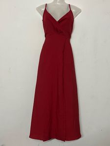 Pintresty Red Wrap Maxi Dress