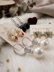 COMBO OFFER 💥💥Elegant Pearl &amp; Butterfly Earrings