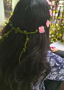 Handmade Crochet Flower Hairband