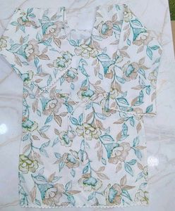 Floral Print Kurta Top