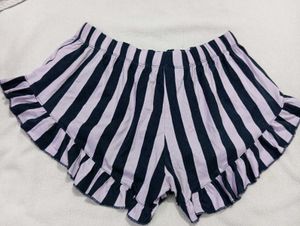Striped Ruffle Shorts