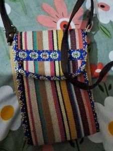 Boho Striped Crossbody Bag