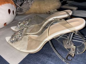 Sparkling Embellished Transparent Heels