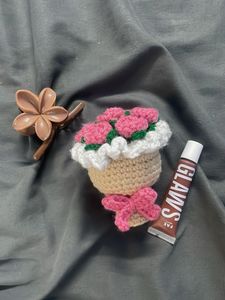 Handmade Crochet Flower Keychain