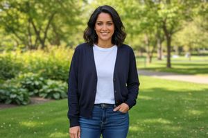 New Navy Blue Cardigan