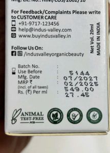 sealed Indus Valley Brightening Face Serum