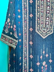 Elegant Blue Embroidered Kurta