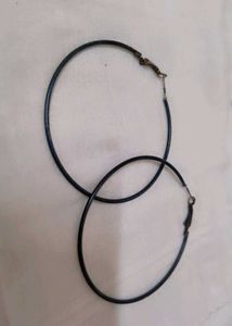 Black Oversized Hoop Earrings for Women 🖤