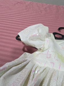 Sparkly Puffy Sleeve Dress