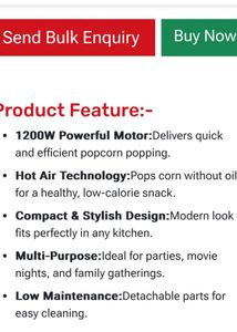 Skyline Popcorn Maker - Brand New