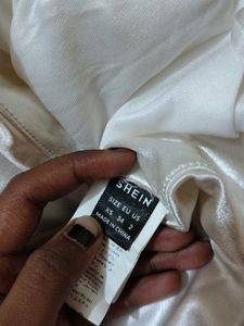 Satin Ruched pencil skirt