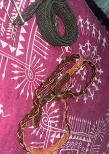 Woven Leather & Fabric Belts (Set of 2)